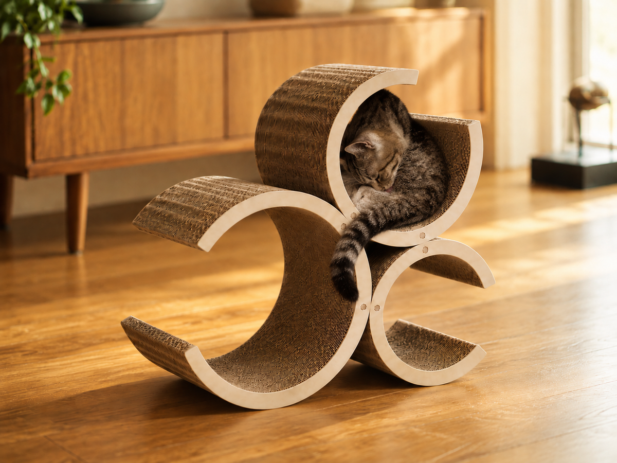 Cat Tube｜ベッドにもトンネルにもなる多機能爪とぎ – furnya(ファーニャ)